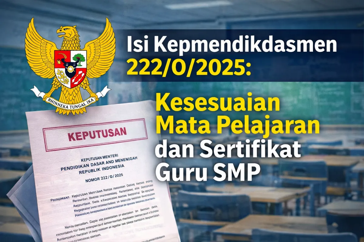 Isi Lengkap Kepmendikdasmen Nomor 222/O/2025: Kesesuaian Mata Pelajaran dan Sertifikat Pendidik