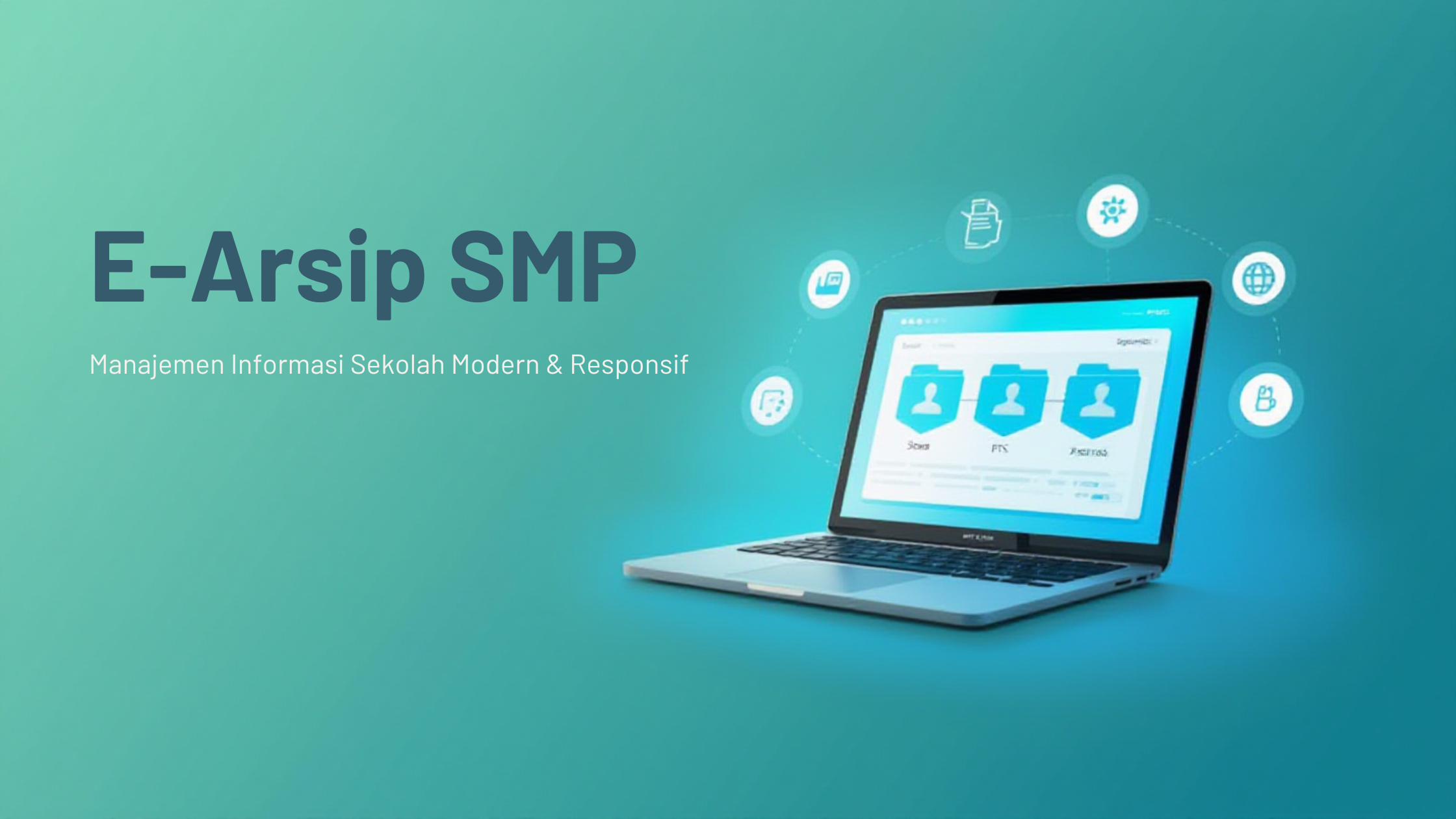 E-Arsip SMP Modern: SI Sekolah Terpadu + UI/UX Premium Ala CEO (Laravel & Tailwind)
