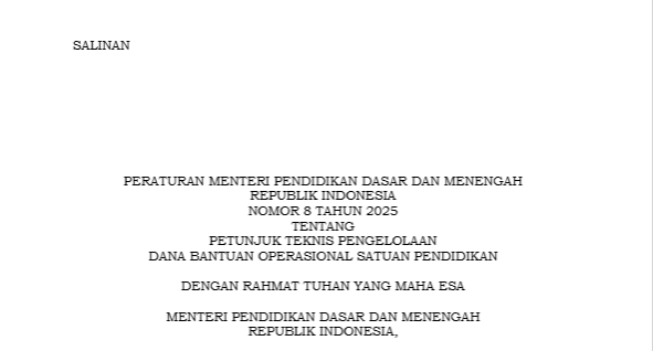 Panduan Lengkap Juknis BOSP 2025: Aturan Baru Permendikdasmen Nomor 8 Tahun 2025
